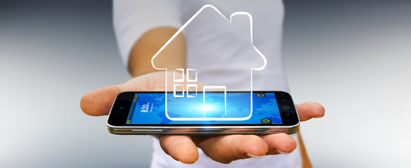 Businessman holding manuscript real estate plan project