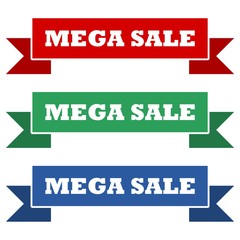 Mega Sale Banner Vector Illustration