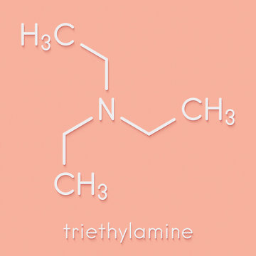 Triethylamine organic base molecule. Skeletal formula.