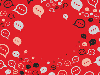 Generative random pattern with chatbot and bubbles template