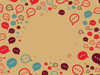 Generative random pattern with chatbot and bubbles template