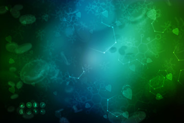 2d illustration Abstract futuristic electronic circuit technology background
