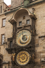 Prague astronomical clock in the old town