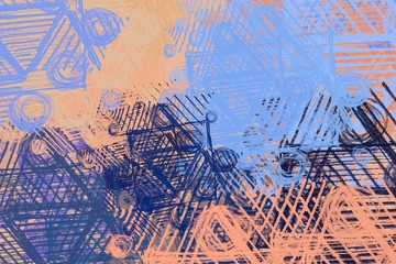 Abstract painting on canvas. Hand made art. Colorful texture. Modern artwork. Strokes of fat paint. Brushstrokes. Contemporary art. Artistic background image.