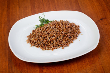 Delicious boiled buckwheat