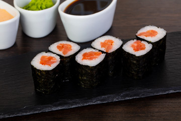 Appetizing sushi roll