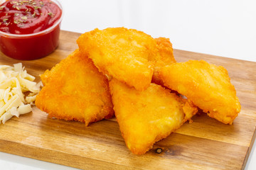 Potato pancakes with cheese