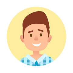 Passport Photo of Young Handsome Man Close-up