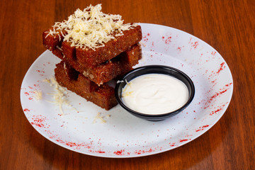 Roasted bread with garlic