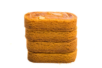 almond biscuits isolated
