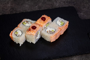 Japanese roll with salmon