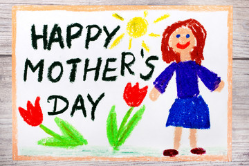 Colorful drawing - Mother's Day card