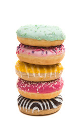 donuts in glaze isolated