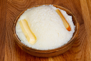 Polenta vegetarian cuisine