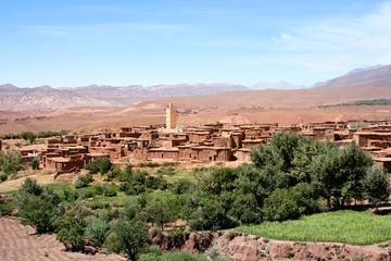 Fototapeta na wymiar paysage ville Atlas Maroc