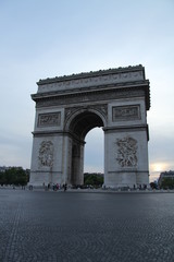 The Arc de Triomphe is located on the right bank of the Seine at the centre of a dodecagonal configuration of twelve radiating avenues.
