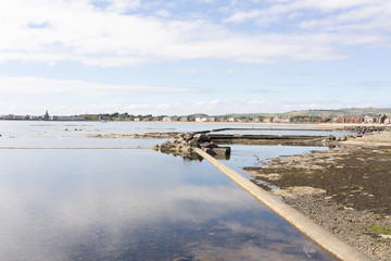 Saltcoats Seawall over to Ardrossan in the Hazey Distance.