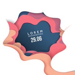 3D abstract background with bright paper cut shapes. Vector design layout for business presentations, flyers, posters.