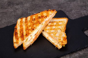 Sandwich with salmon