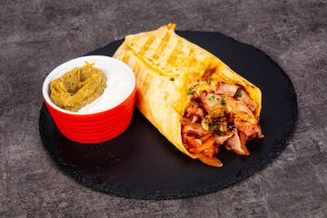 Burrito with meat