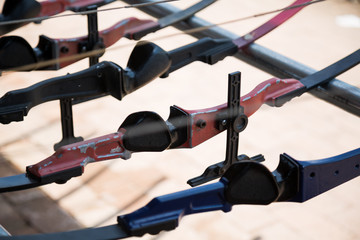 Bow and arrows closeup