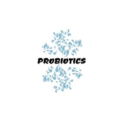 Probiotics logo. Concept of healthy nutrition ingredient for therapeutic purposes. simple flat style trend modern logotype graphic design isolated