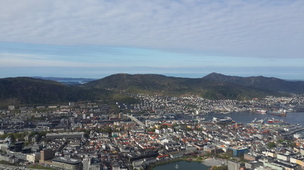 Fototapeta na wymiar Panorama of Bergen...Norway