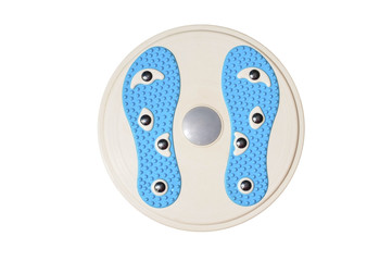 A round simulator on a white background for the treatment of back and weight loss