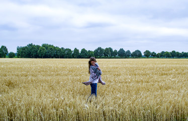 Girl in the wheat field.