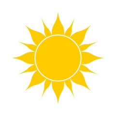 Summer sun simple icon logo