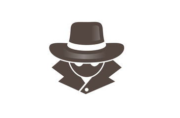 Detective Logo Design Illustration