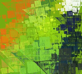 Abstract painting on canvas. Hand made art. Colorful texture. Modern artwork. Strokes of fat paint. Brushstrokes. Contemporary art. Artistic background image.