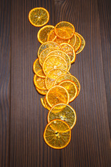 Bright dried orange slices