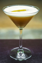 lemon and honey martini cocktail drink glass