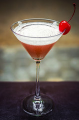 maraschino cherry martini cocktail drink glass