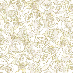 roses seamless floral pattern