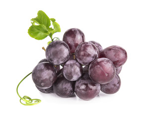 Grapes on a white background