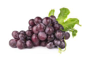 Grapes on a white background