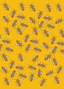 Honey bees, illustration