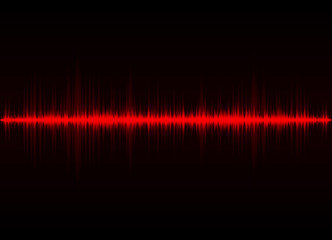 Sound waves oscillating glow light, Abstract technology background