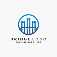 Obraz premium Blue bridge logo