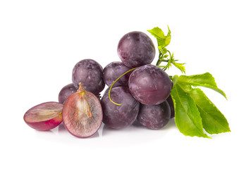 Grapes on a white background