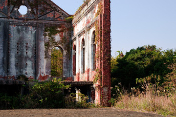 abandoned island in Hashima Island Japan