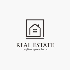 Abstract house logo. Real estate logo