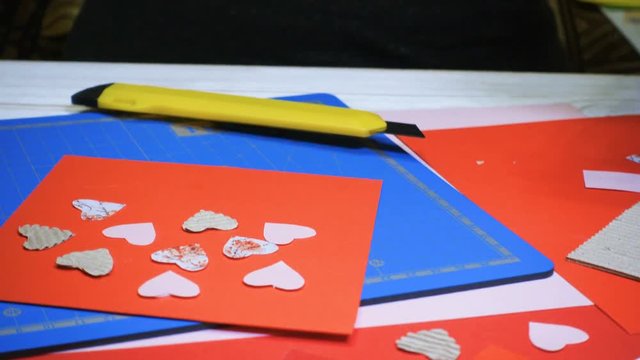 scrap Valentine greeting card