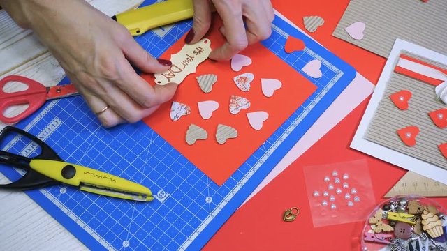 scrap Valentine greeting card