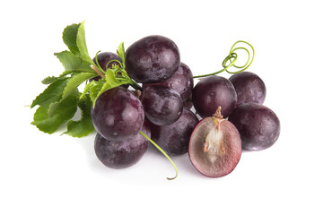 Grapes on a white background