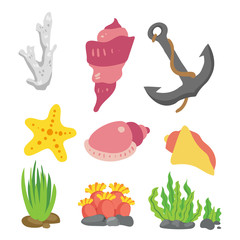 coral vector collection design