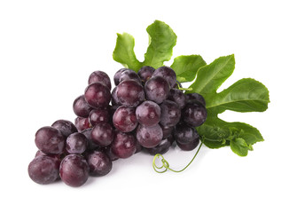 Grapes on a white background
