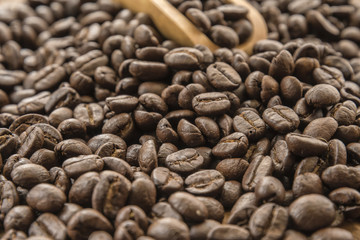 Roasted coffee beans background